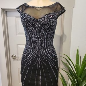 Sean collection beaded black dress